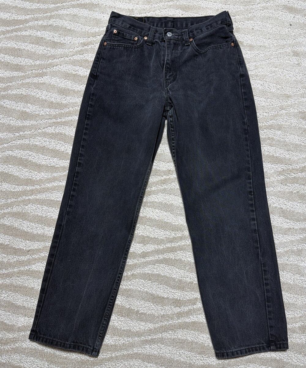 Levi's 550 Jeans Men 32x32 Black Relaxed Fit Denim Cotton Actual 31x30